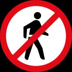 Pedestrians Prohibited