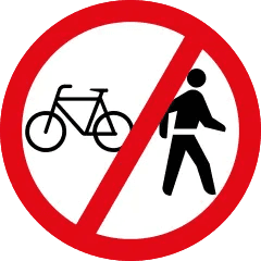 Cyclists and Pedestrians Prohibited