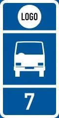 Mini-Bus Stop for Authorised Mini-Buses with Line Number