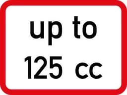 Applies to Motorcycles with an Engine Size up to 125 cc