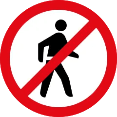 Pedestrians Prohibited
