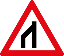 Dual Carriageway Ends Ahead (Left)