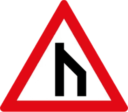 Dual Carriageway Ends Ahead (Right)