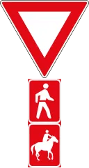 Give Way (Yield) to Pedestrians and Equestrians